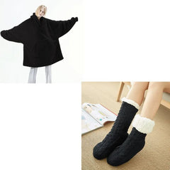 Comfortable Loose Fleece Thick Wearable Blanket