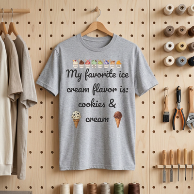 Ice Cream Flavor Graphic T-Shirt | 